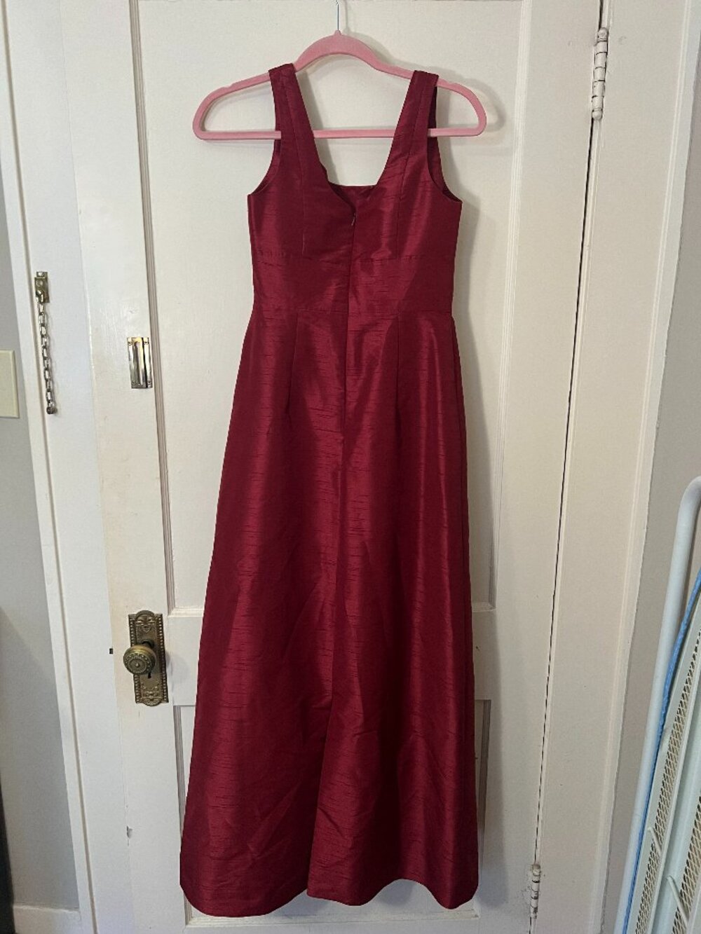 LulaKate long maxi dress in size 4, featuring a deep burgundy